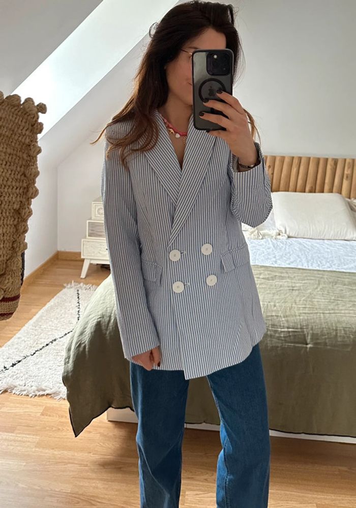 Blazer Rayé Mango Printemps/ été 🐬 - photo numéro 2