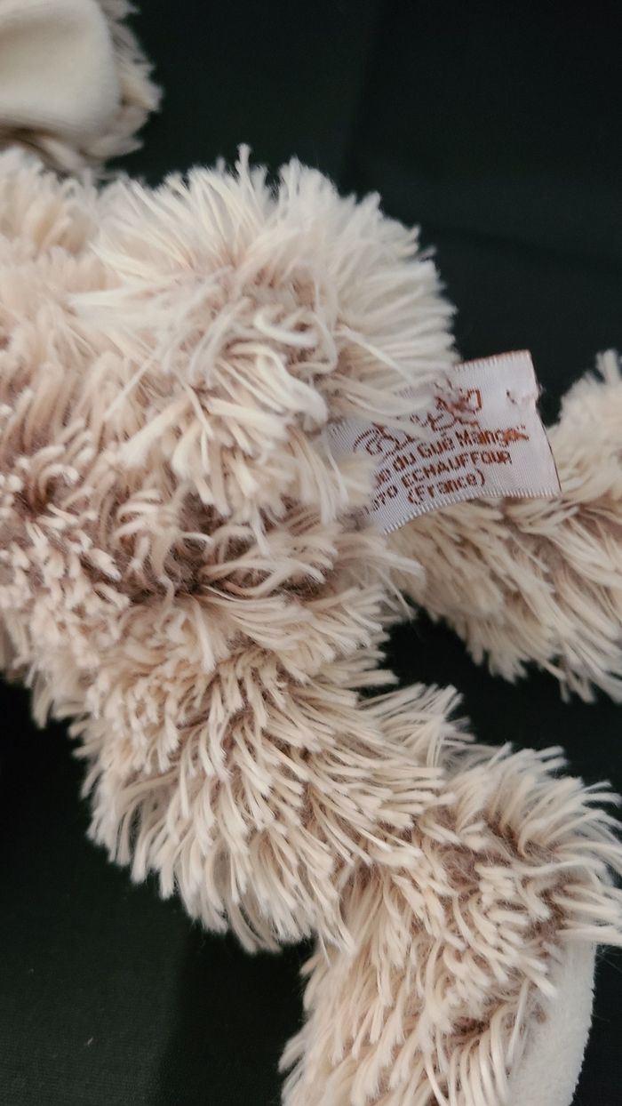 Doudou peluche Lapin beige Longs poils Gipsy 22 cm - photo numéro 4