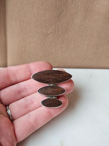 🔅 pendentif argent et bois