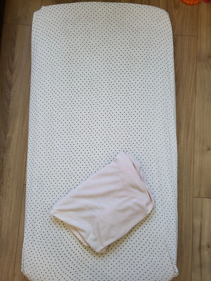 matelas 60 x120 cm aubert concept + alèses + draps housse - photo numéro 5