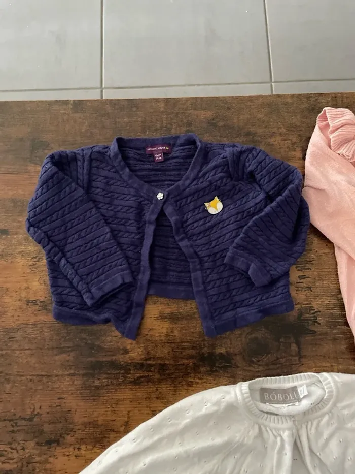 Lot de 3 gilets bébé fille 12 mois - photo numéro 2