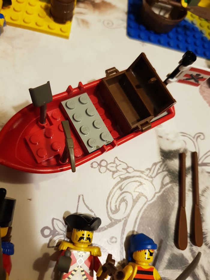 Lot x4 Lego pirate vintage 6260 Shipwreck island 6257 Radeau 6247 Bounty boat 1696 Lookout - photo numéro 9