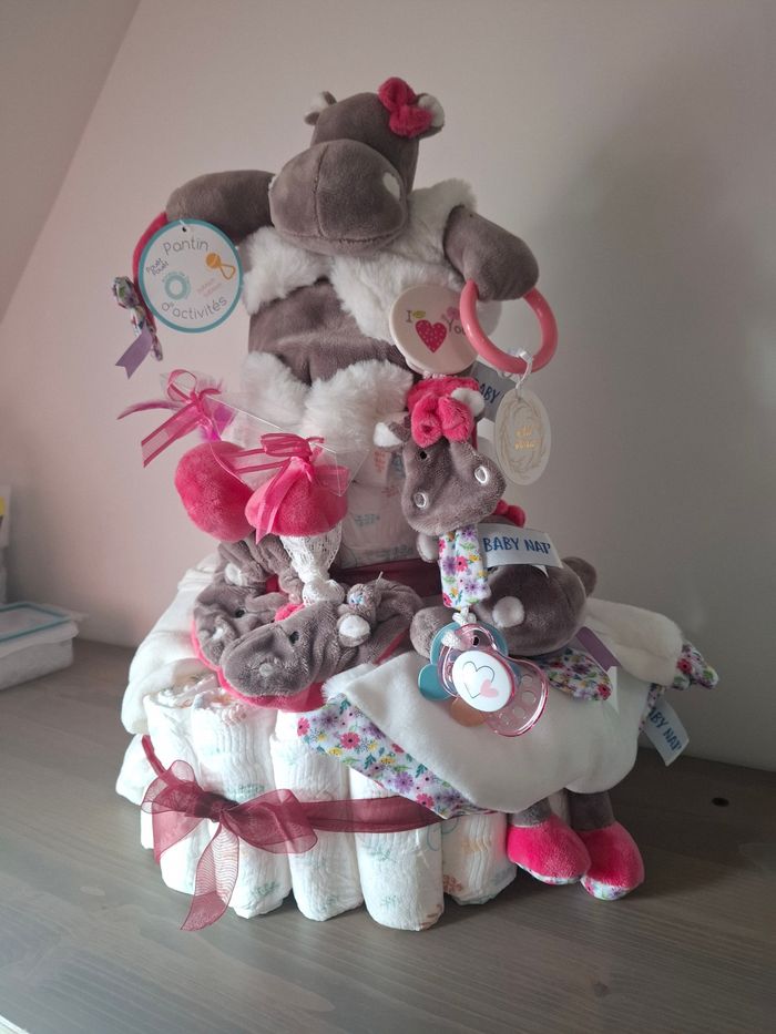 Gateau de couches naissance ,baptêmes baby shower