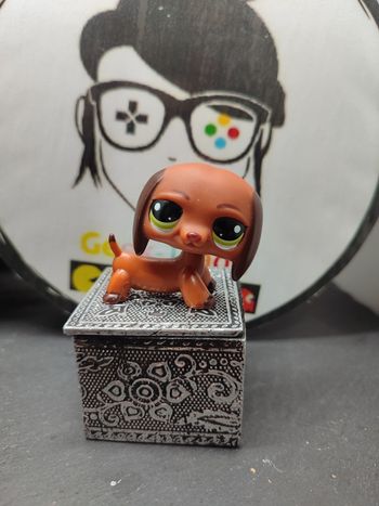 Lps01218 Littlest Petshop Pet Shop LPS Authentic Dog dachshung Teckel Chien 992