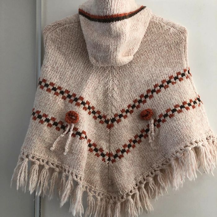 Poncho 5 ans à capuche style bohème enfant - photo numéro 8