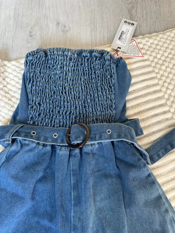 Salopette en jean bustier taille 38 - photo numéro 4