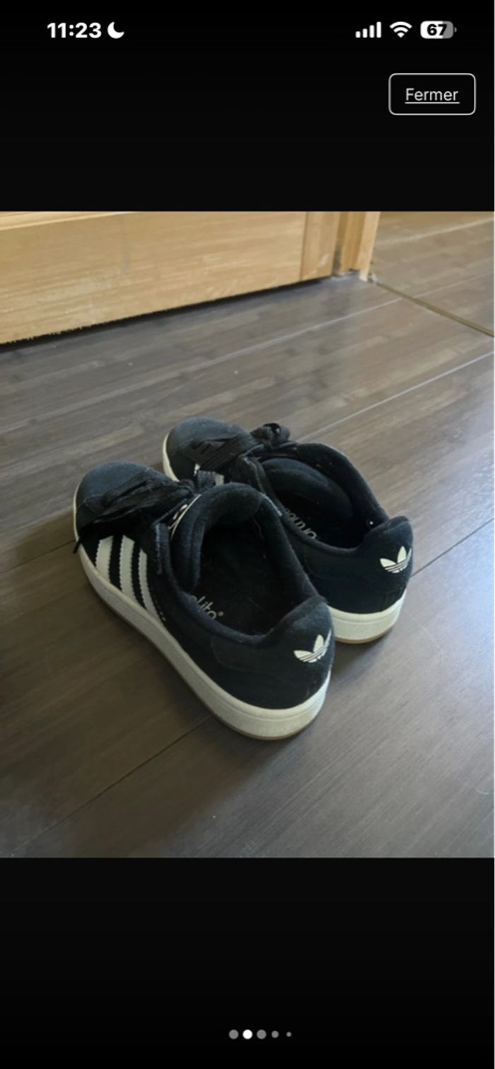 ADIDAS CAMPUS 00S BON ÉTAT - Daim Noir / T. 38.5 - Core Black - photo numéro 2