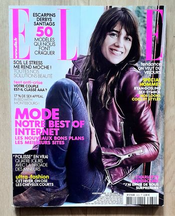 Magazine Elle n°3434 octobre 2011 spécial Charlotte Gainsbourg et Hommes Très bon état
