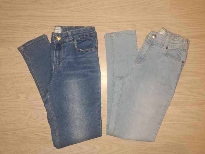 Lot 2 Jeans Bleus Fille Taille 12 Ans Kiabi