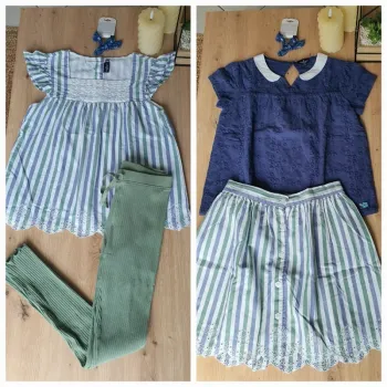 Lot de 2 ensembles fille + 1 chouchou
Taille : 10 ans ~ Sergent major