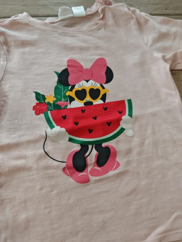 Ensemble legging bordeau et t-shirt Minnie 2 ans - photo numéro 3