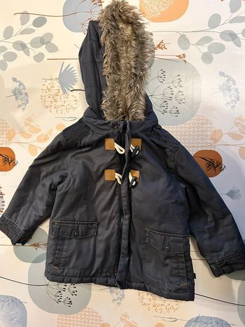 Veste enfant garçon, obaïbi, 3 ans, capuche moumoute, veste chaude hiver
