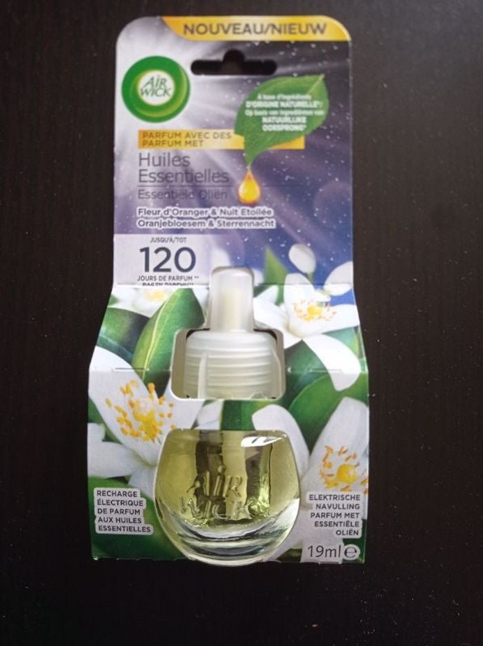 Air Wick Desodorisant Recharge pour Diffuseur Electrique Fleur d'Oranger et Nuit Etoilée 19ml