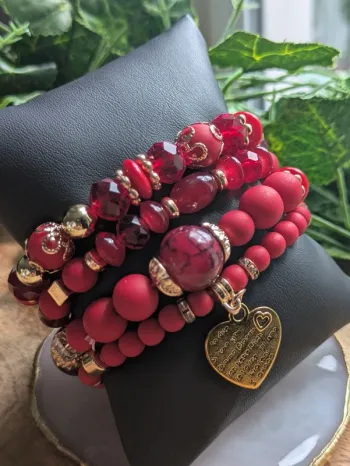 Lot de 4 bracelets acrylique tendance