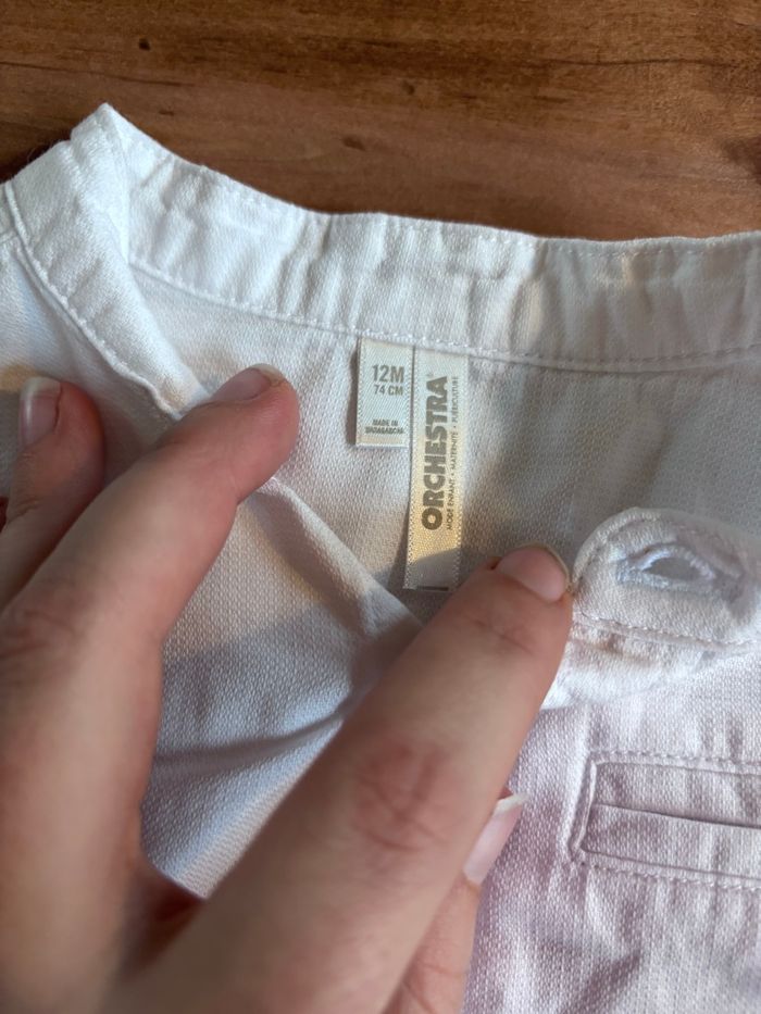Chemise Mao blanche 12 mois - photo numéro 2