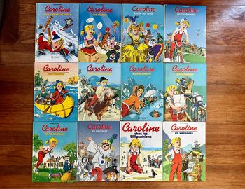 Lot de 12 livres albums bd Caroline vintage Pierre Probst anciens collection