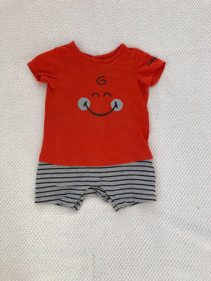 Combishort bébé garçon 6 mois smiley world orchestra