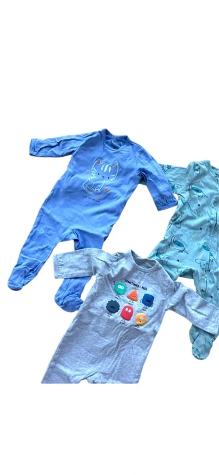 Lot de 3 pyjamas 6 mois - KIABI - photo numéro 2