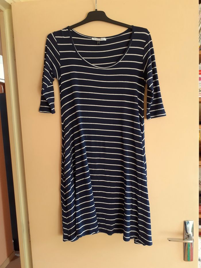 Envie de Fraise - Robe maternité Marinière - Marine/Blanc - T36/38 - photo numéro 2