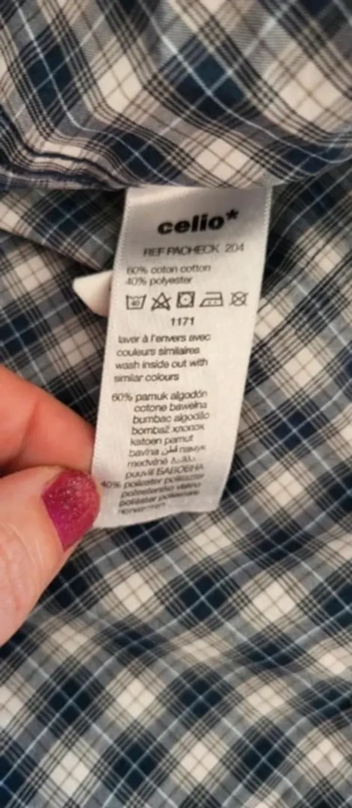 Chemise à carreaux Celio XL - photo numéro 6