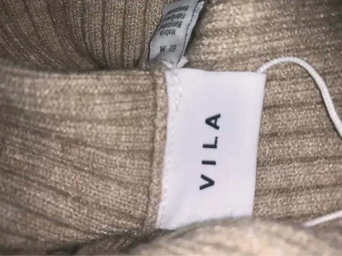 Robe Vila longue beige col roulé taille M taille 38 - photo numéro 9