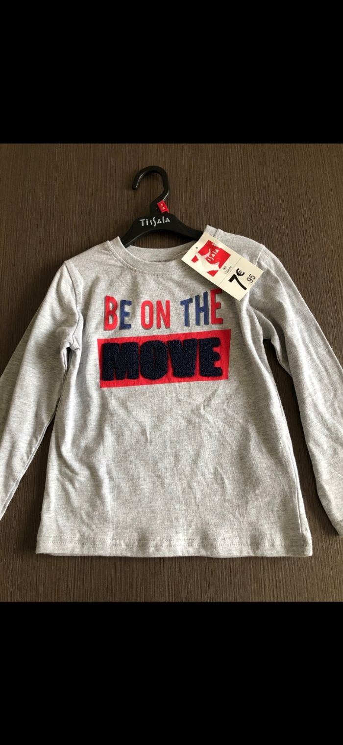 Tee shirt manches longues fille tissaia 5 ans