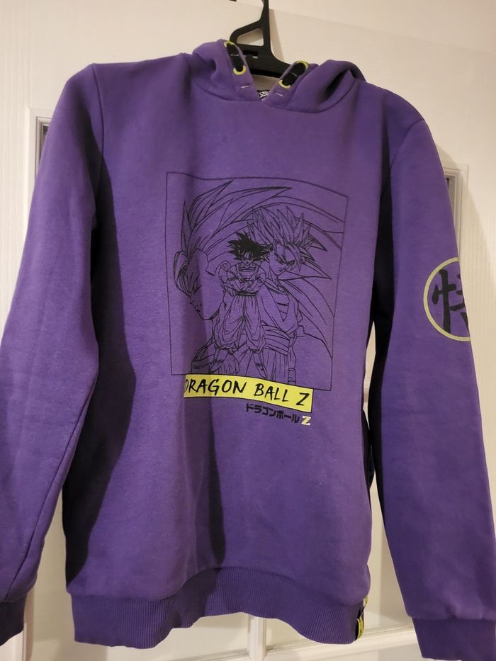 Sweat à capuche violet dragon ball taille M - photo numéro 4