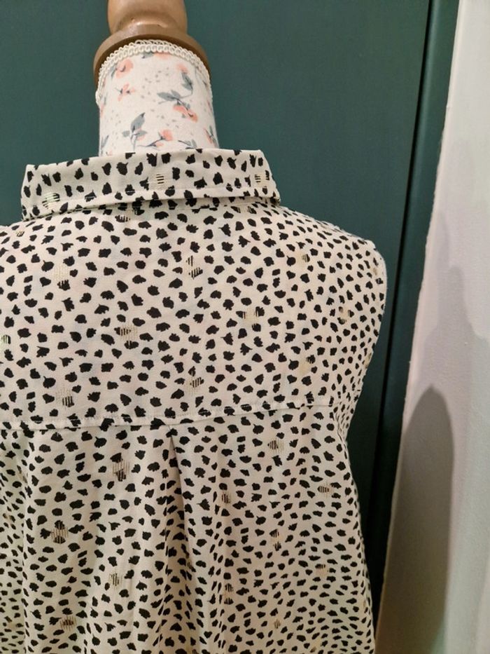 Blouse crème et noire_T.XL - photo numéro 6
