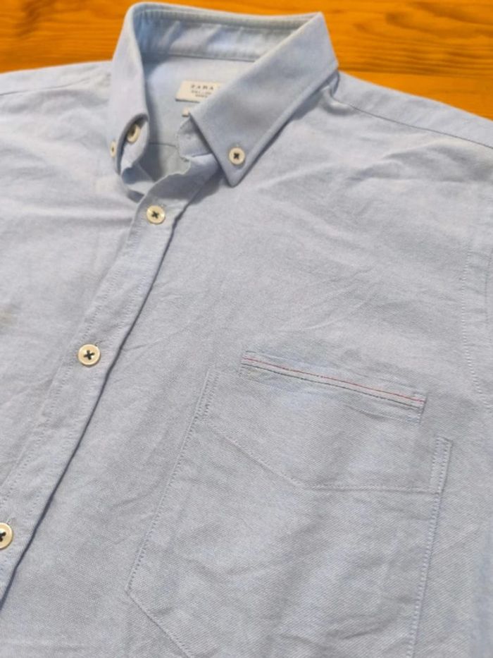 Chemise Zara - Slim Fit - Taille S - Bleu clair - photo numéro 4