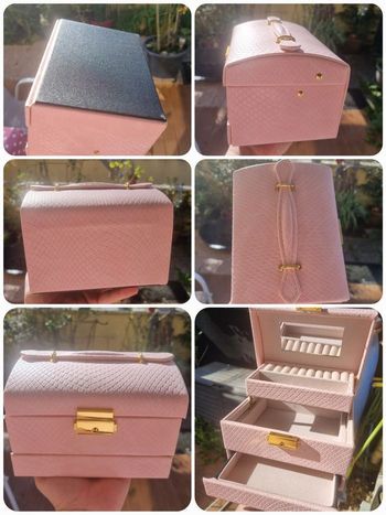  Coffret à bijoux rose (synthétique) 