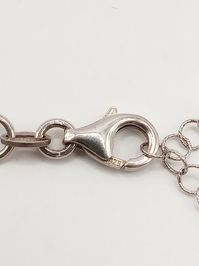 Bracciale donna argento 925 pietre viola misura fino a  20.5 cm - photo numéro 4