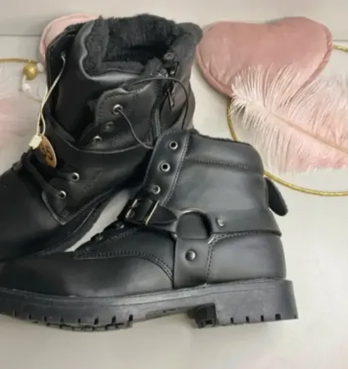 Bottines fille - neuf - noire - Defacto - Taille 35 - photo numéro 6