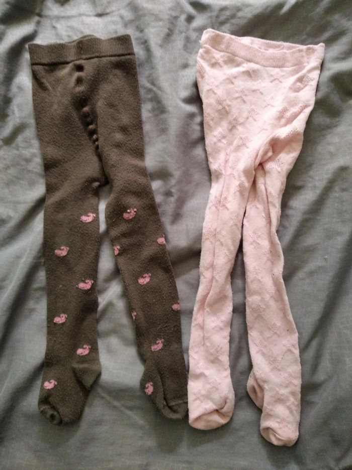 2 paires de collants en laine 18 mois
