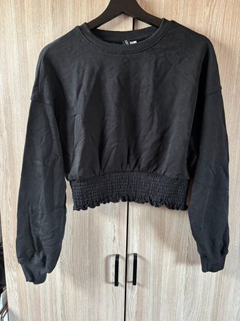 Pull crop top noir H&M