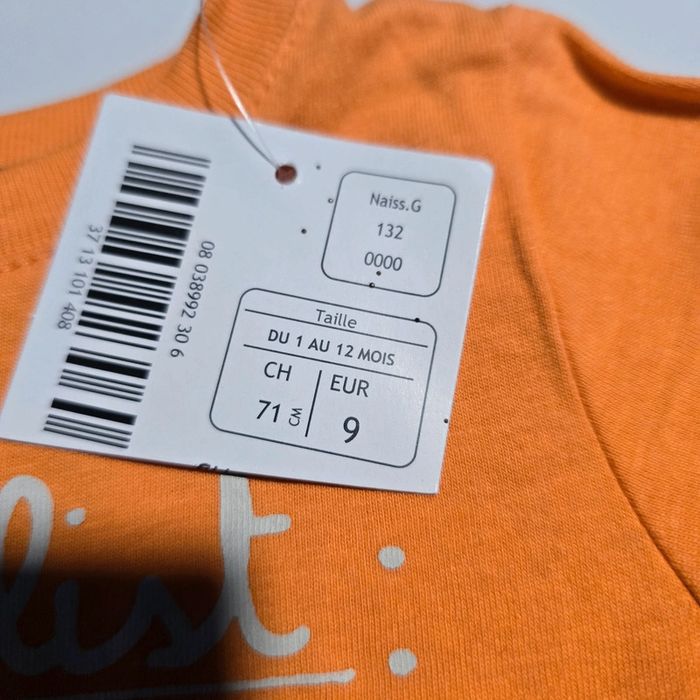 T-shirt manches longues neuf - kimbaloo - 9 mois - photo numéro 3