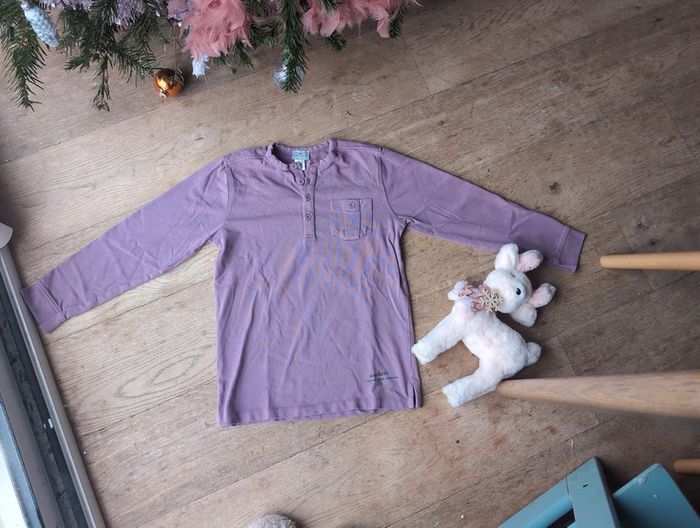 Polo violet Cyrillus 10 ans