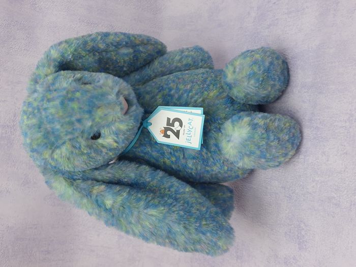 Peluche lapin bashful Azure 25 ans de Jellycat Collector taille médium