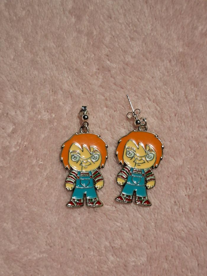 Boucles d'oreilles Chucky la poupée qui tue - photo numéro 4