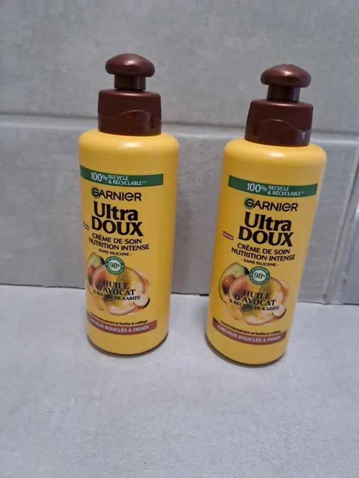 Lot 2x 200ml - Crème de Soin Nutrition Intense Garnier Ultra Doux - Cheveux Bouclés à Frisés - photo numéro 2