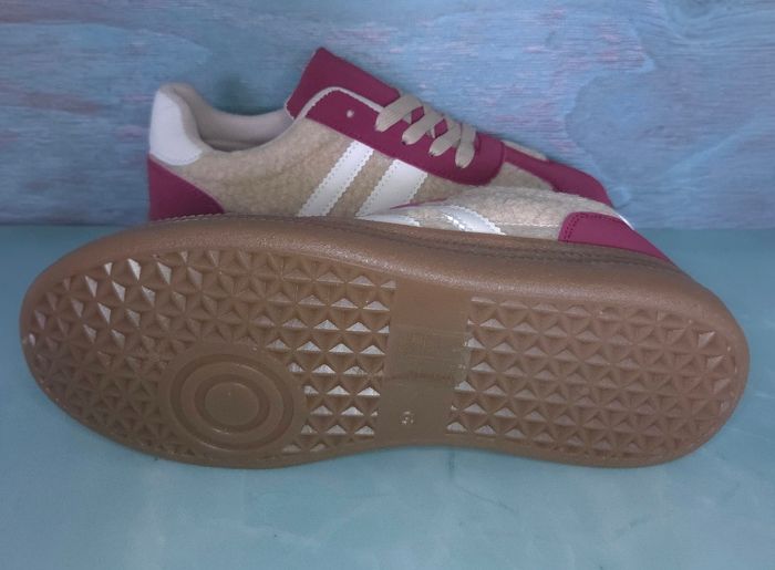 Baskets femmes bordeaux beige moumoute tendances - Taille 40 - NEUVES 🌟 - photo numéro 3