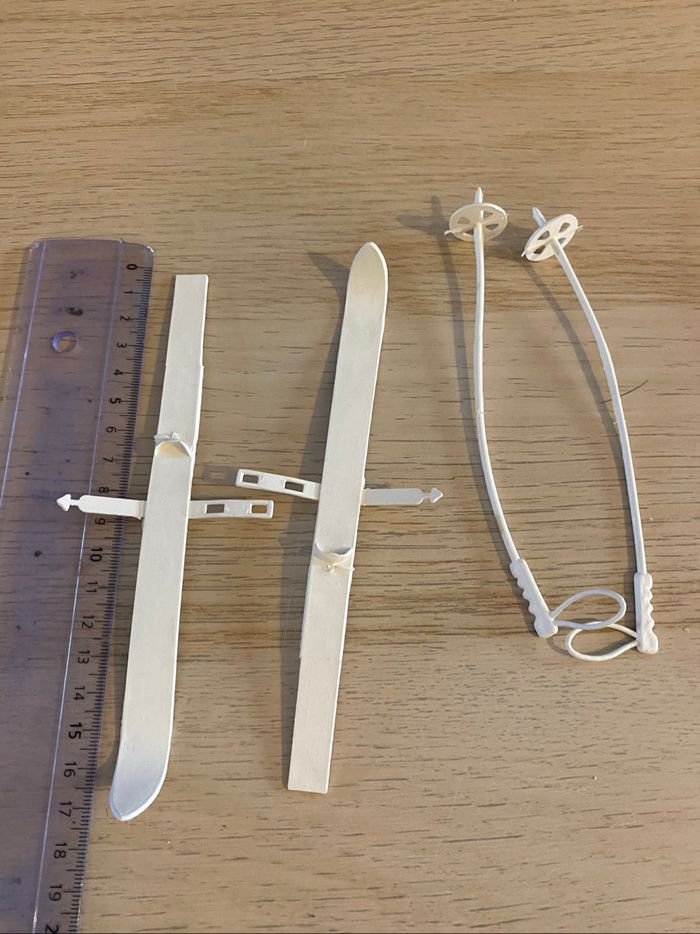 Accessoires poupée mannequin ski rose blanc - photo numéro 5