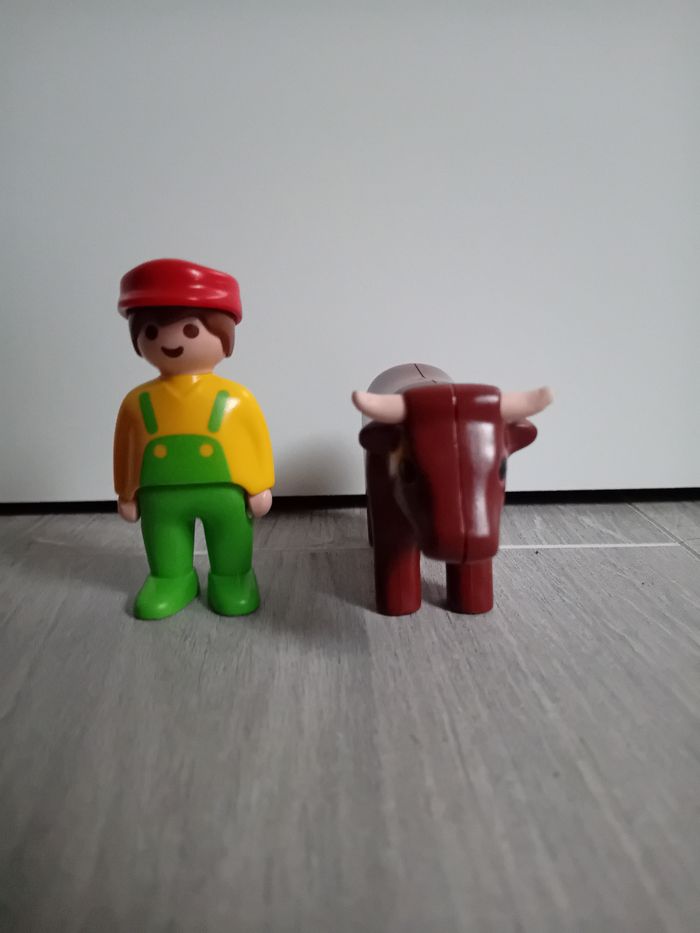 Playmobil 123 - 6972 ‐ Éleveur avec vache - photo numéro 2
