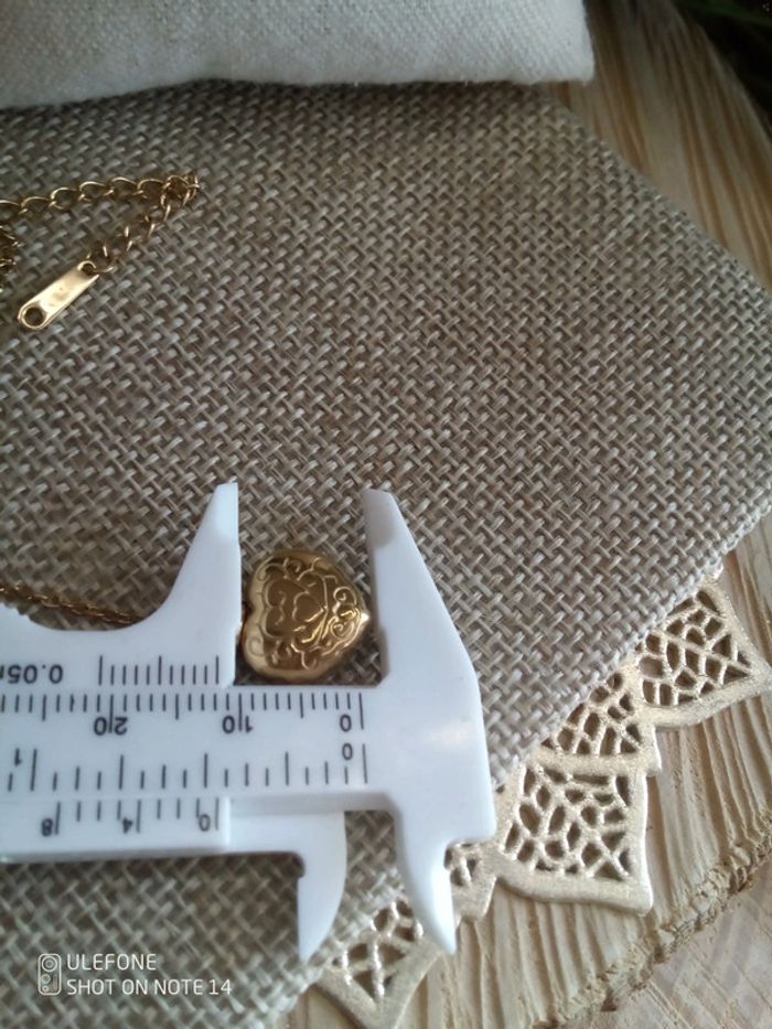 Collier coeur pierre de sélénite - photo numéro 2