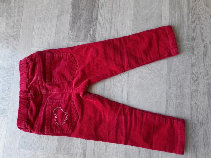 Jean rose velours côtelé 18 mois - photo numéro 2