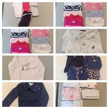 Lot de 31 vêtements (petit bateau, Jacadi, Sergent major