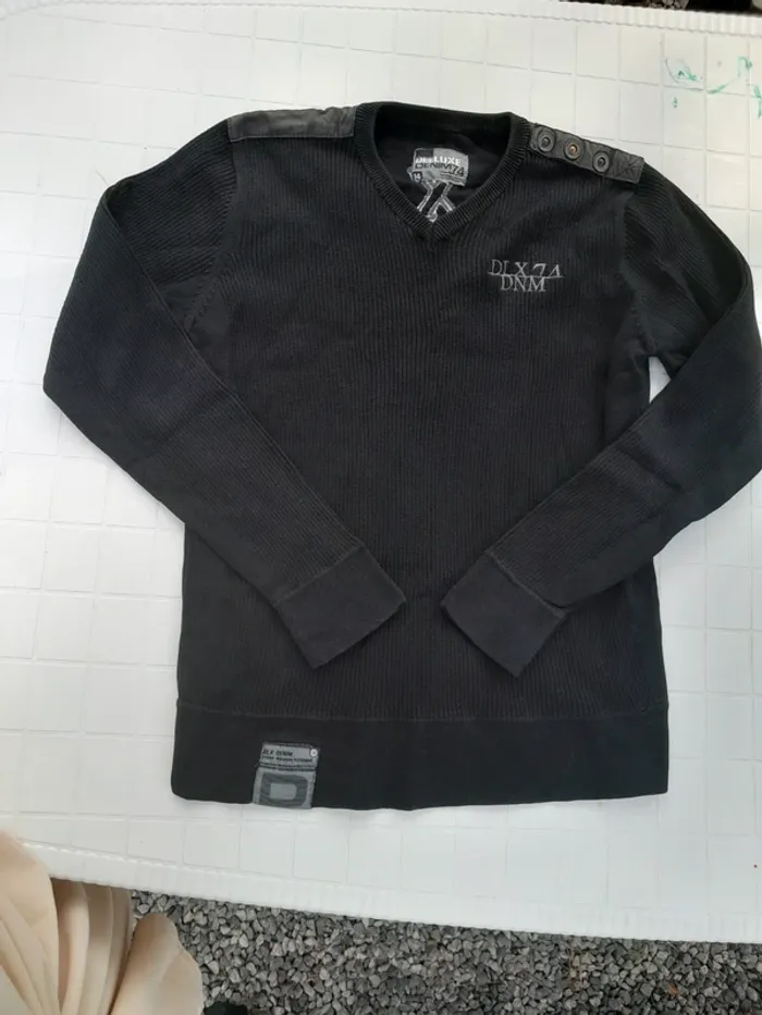 Pull noir garçon 14ans
