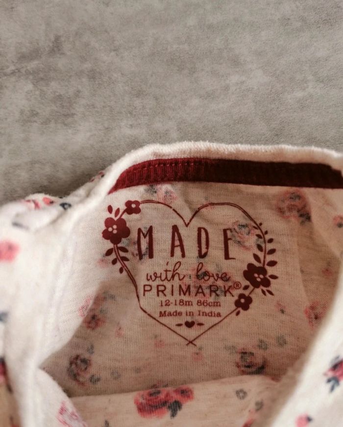 T-shirt à manches longues fleuri printemps bébé fille 12/18 mois - photo numéro 3