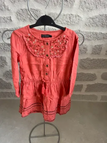Robe fille mi saison manches longues 4 ans