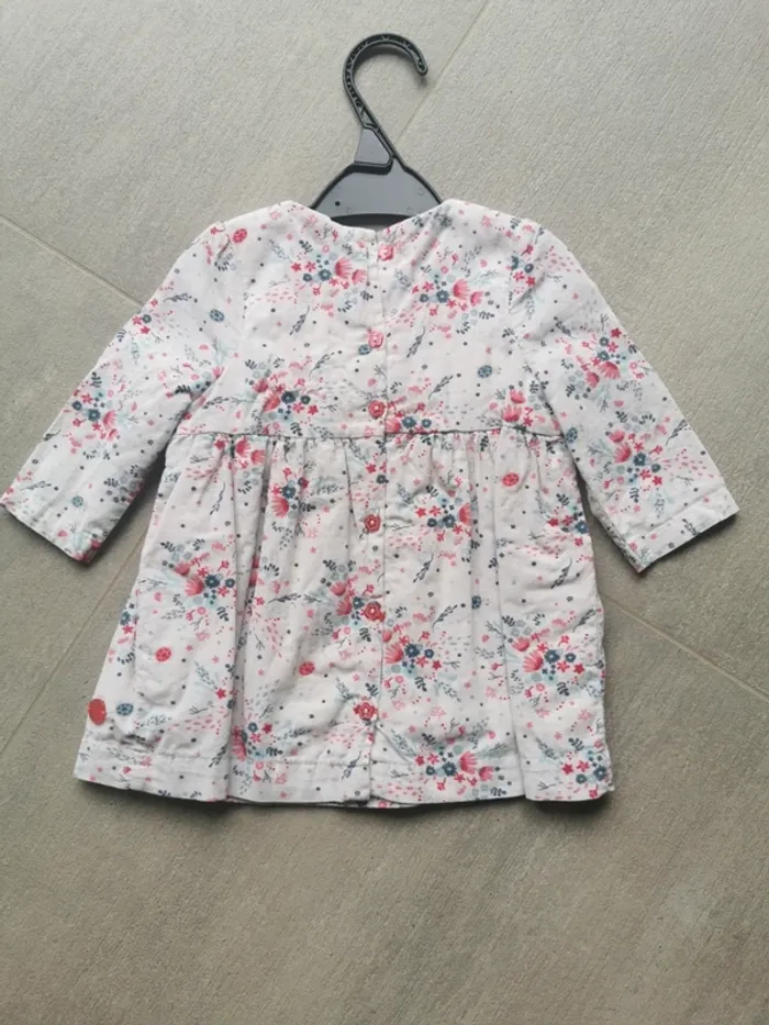 Robe fleurie velours - photo numéro 3