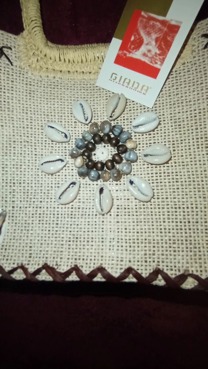 Deux magnifiques sacs avec de beaux coquillages Neufs Giada - photo numéro 9